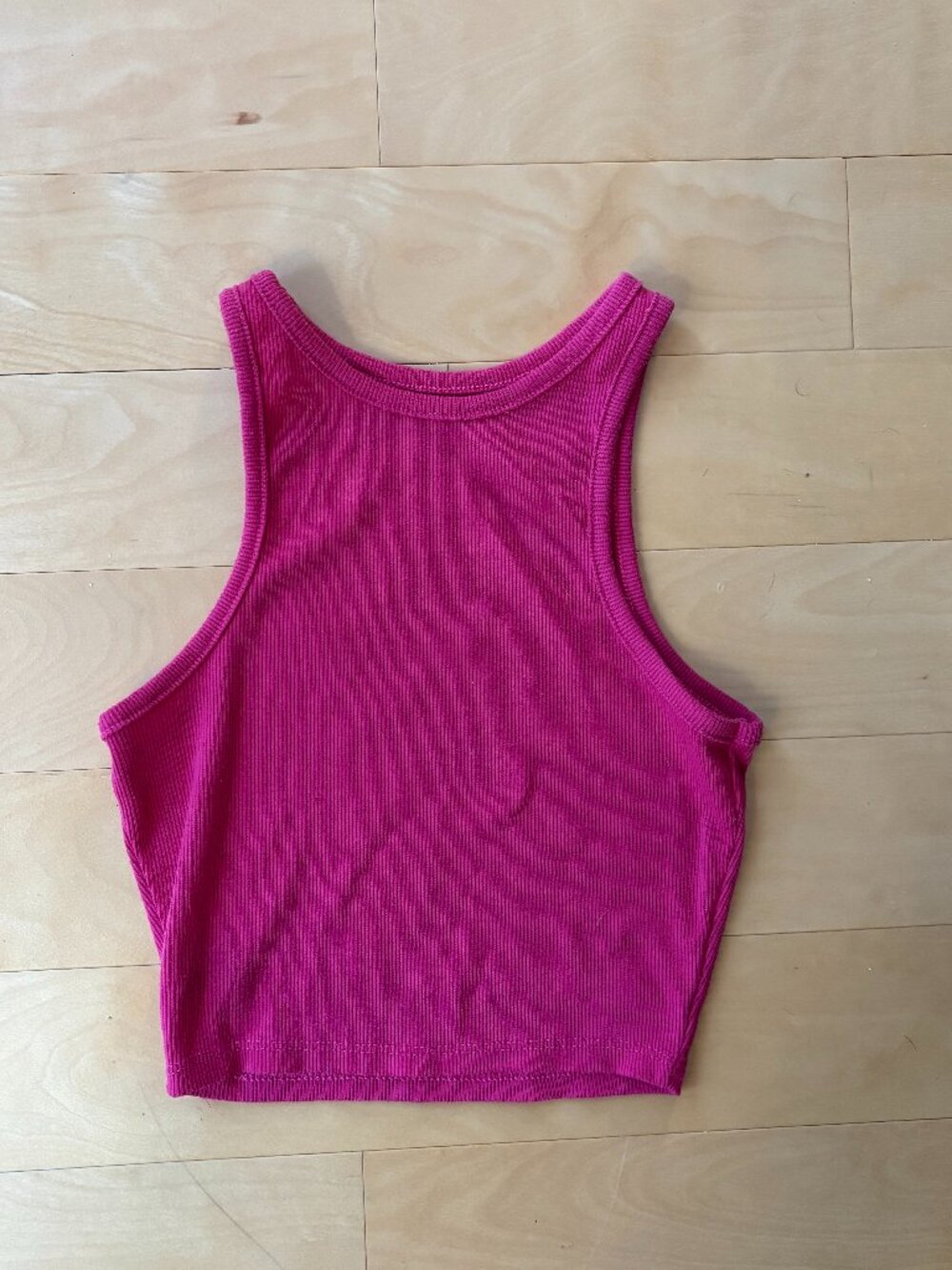 Hot Pink Crop Tank Top